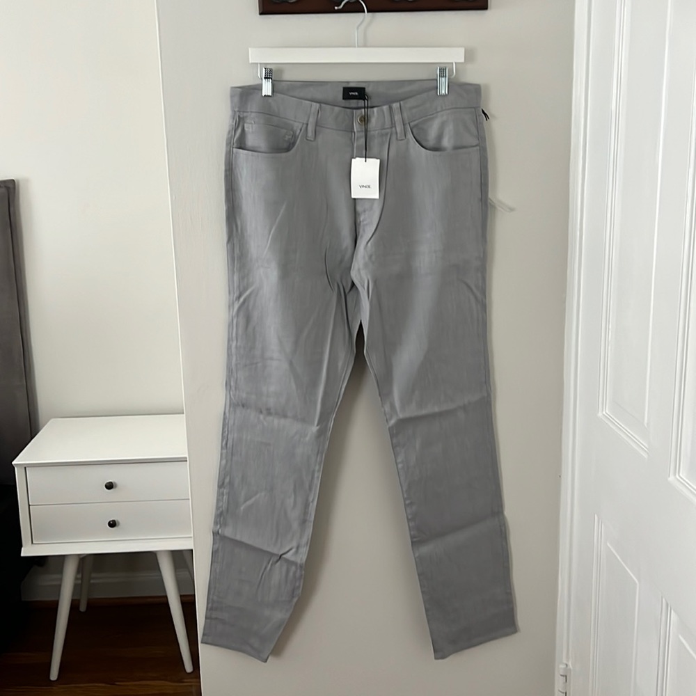 NWT Mens Vince Slim Fit Grey Pant